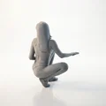 Mô hình tượng nữ ngồi xổm - File in 3D nghệ thuật - Thumbnail 4