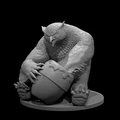 Mô hình Owlbear đang thưởng thức mật ong - Thumbnail 2