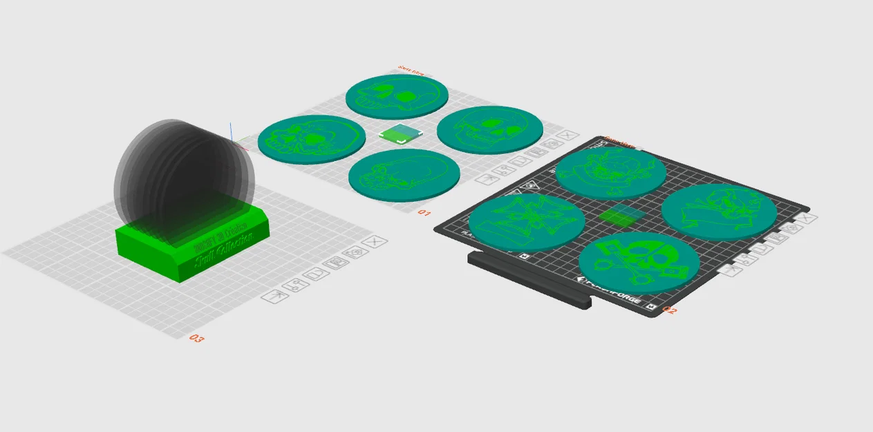 Bộ đế lót ly Skull Collection (Coasters) cá tính in 3D - Image 1