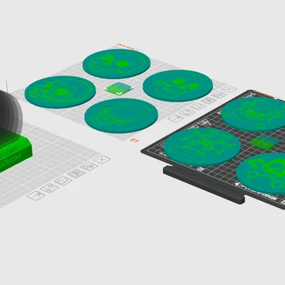 Bộ đế lót ly Skull Collection (Coasters) cá tính in 3D