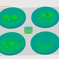 Bộ đế lót ly Skull Collection (Coasters) cá tính in 3D - Thumbnail 4