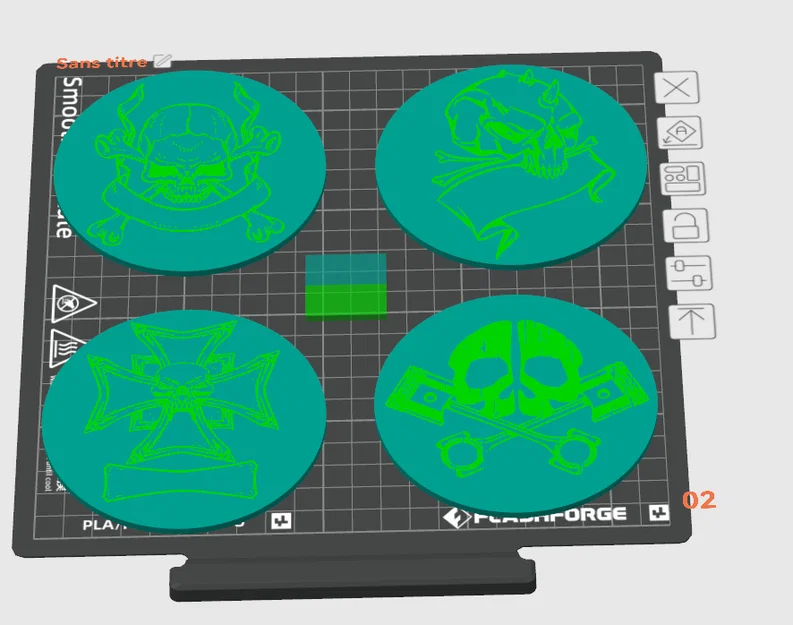 Bộ đế lót ly Skull Collection (Coasters) cá tính in 3D - Image 5