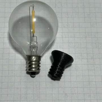 Nắp đậy đuôi đèn E12 có đầu vít PH3 - Phụ kiện trang trí 3D