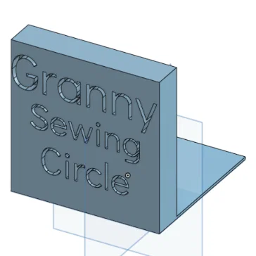 Bảng hiệu trang trí Granny Sewing Circle - Mô hình in 3D đẹp