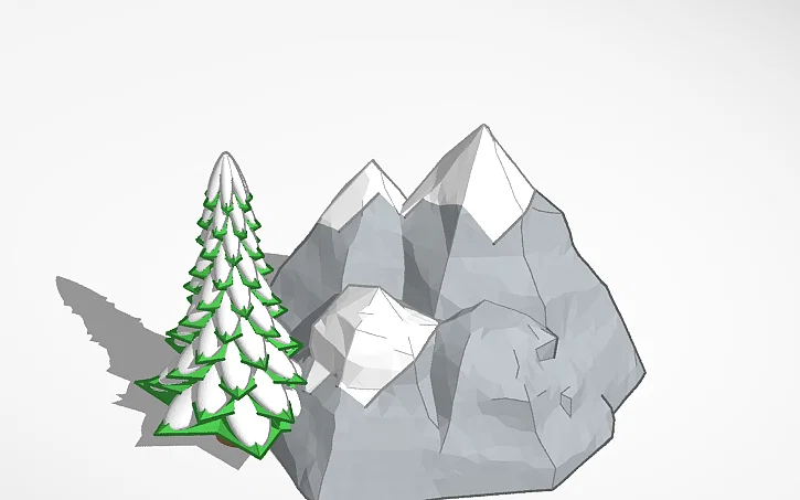 Mô hình tiểu cảnh núi non Mountain Landscape in 3D đẹp mắt - Image 1