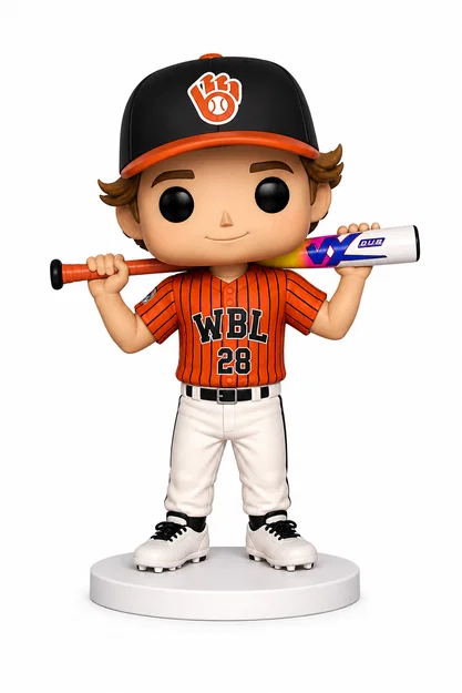 Mô hình cầu thủ bóng chày phong cách Funko Pop để bàn - Image 1