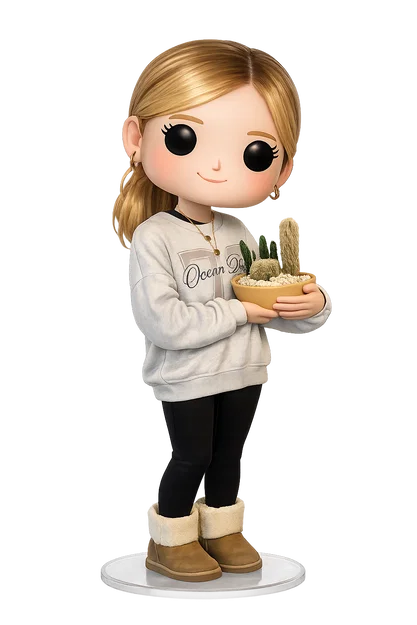 Mô hình Cactus Funko Girl: Đồ trang trí bàn làm việc cực dễ thương - Image 1