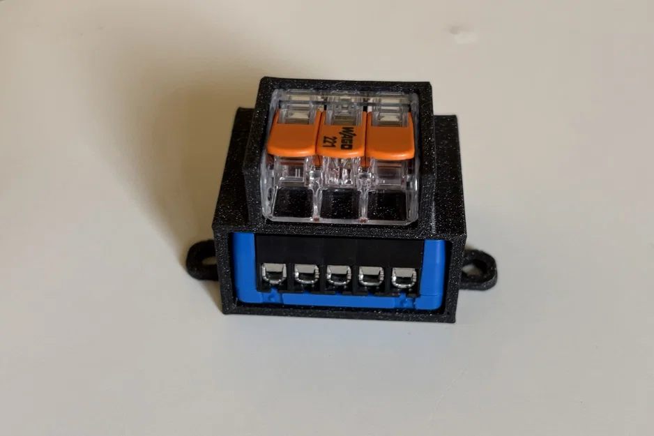 Đế gắn kết hợp Wago 221 và Shelly 1 Mini siêu gọn gàng - Image 1