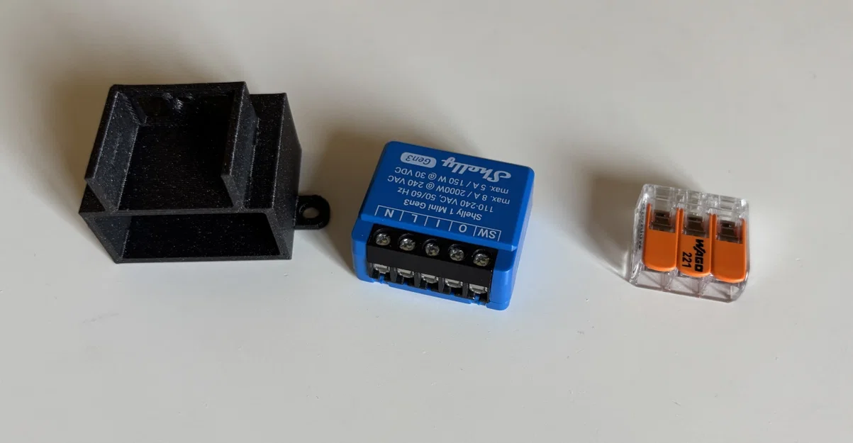 Đế gắn kết hợp Wago 221 và Shelly 1 Mini siêu gọn gàng - Image 2