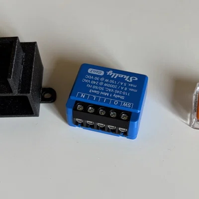 Đế gắn kết hợp Wago 221 và Shelly 1 Mini siêu gọn gàng