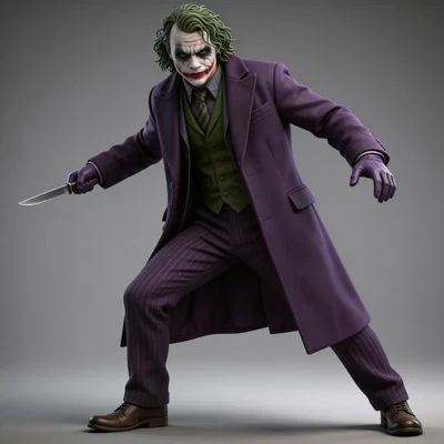 Mô hình Joker (The Joker 1) tỉ lệ 1:24 sắc nét cho in 3D Resin