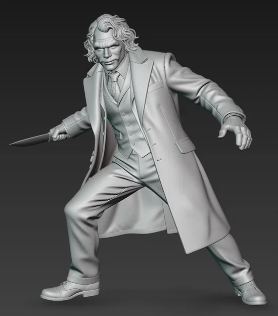 Mô hình Joker (The Joker 1) tỉ lệ 1:24 sắc nét cho in 3D Resin - Image 2