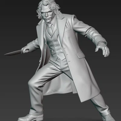Mô hình Joker (The Joker 1) tỉ lệ 1:24 sắc nét cho in 3D Resin
