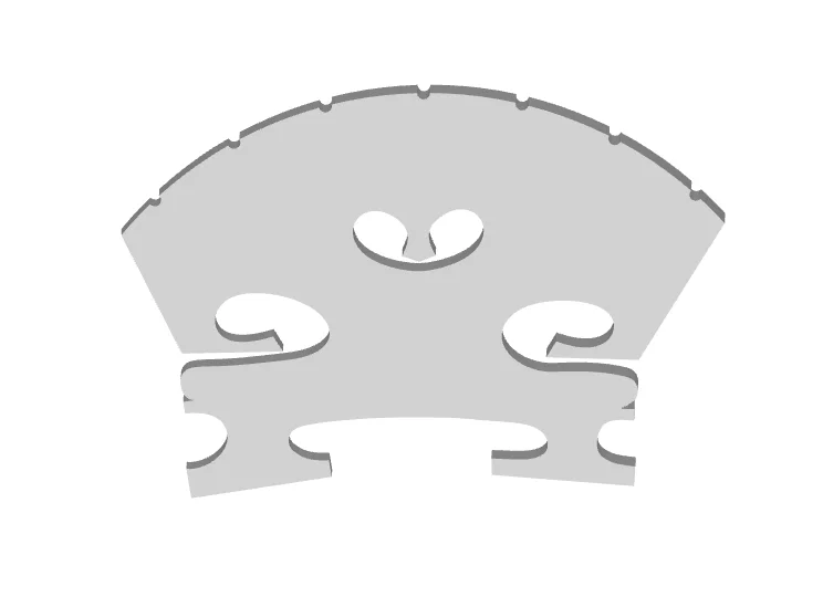 Cầu đàn violin 7 dây (7 string violin bridge) file in 3D chất lượng - Image 1