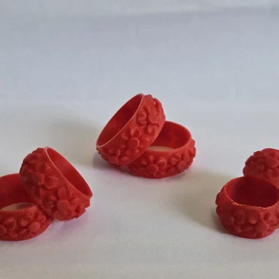 Nhẫn Hoa Văn Tinh Tế (Floral Ring) - Mẫu In 3D Trang Sức Dễ Thương
