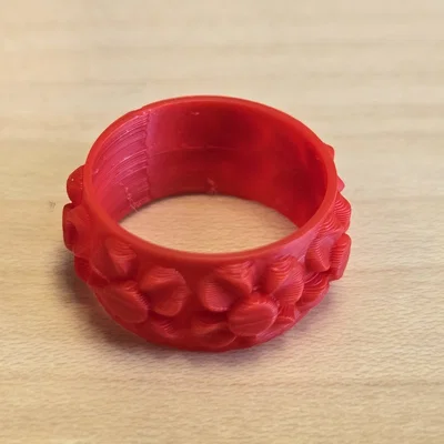 Nhẫn Hoa Văn Tinh Tế (Floral Ring) - Mẫu In 3D Trang Sức Dễ Thương