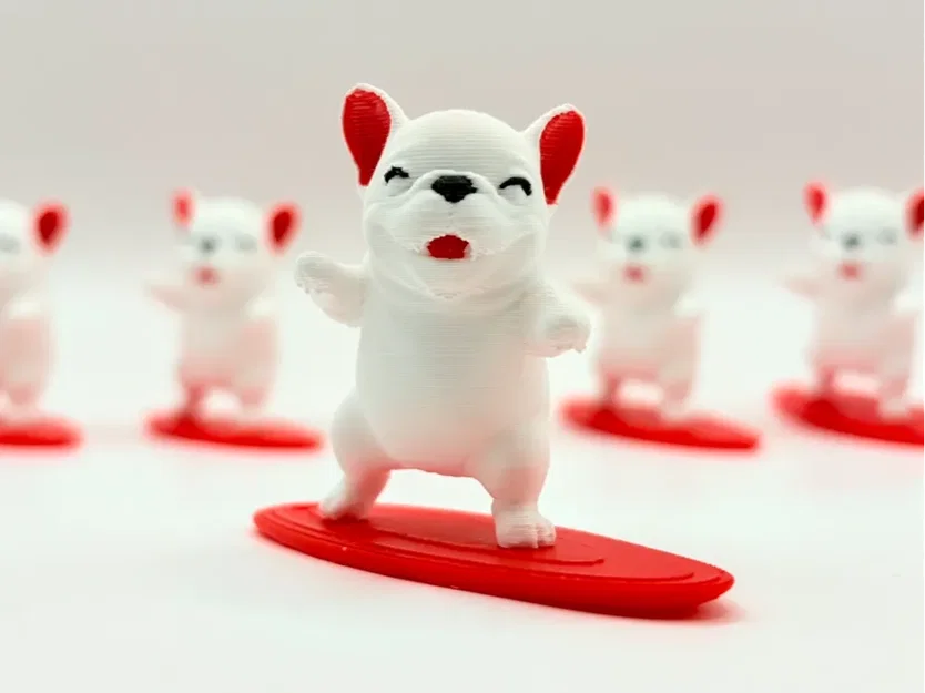Móc khóa Pibbles Chill Dancing Surfer Dog - Mô hình chú chó lướt ván siêu dễ thương - Image 1