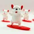 Móc khóa Pibbles Chill Dancing Surfer Dog - Mô hình chú chó lướt ván siêu dễ thương - Thumbnail 1