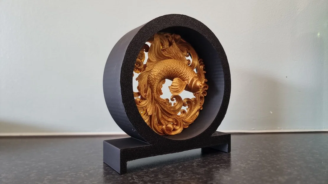 Mô hình trang trí để bàn Koi Fish Diorama nghệ thuật - Image 3