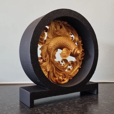 Mô hình trang trí để bàn Koi Fish Diorama nghệ thuật