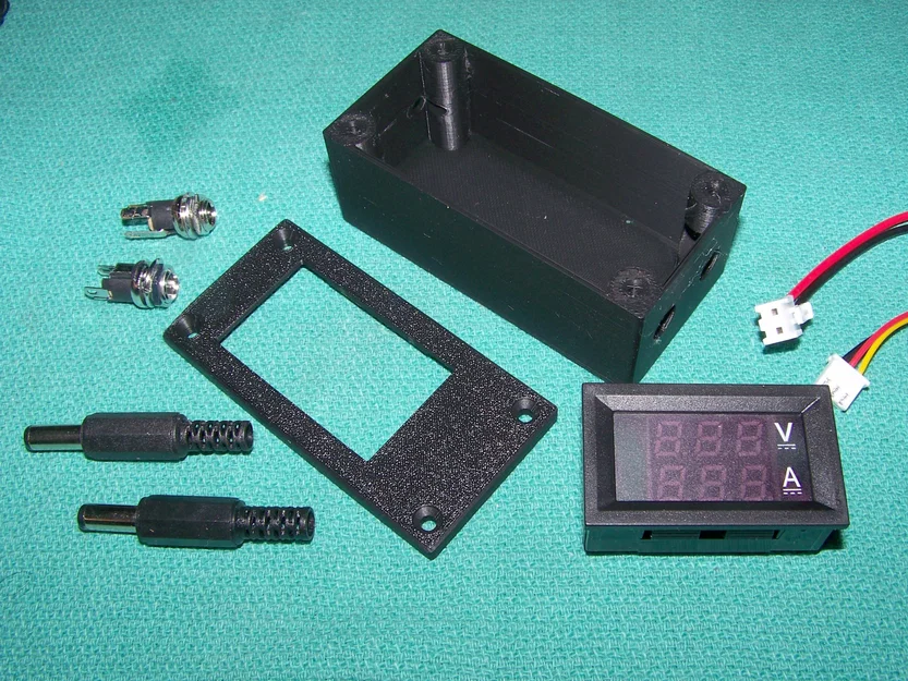 Hộp đựng Volt Amp Meter với cổng DC 5.5x2.1 và 5.5x2.5 - Image 2
