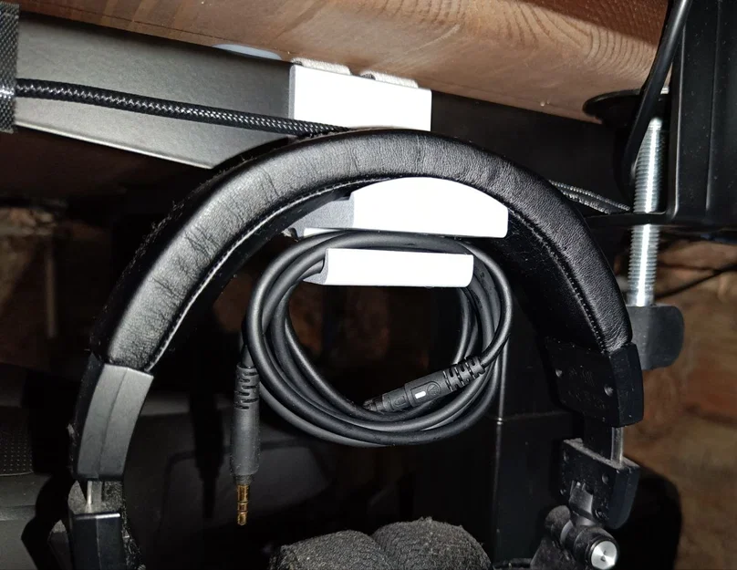 Giá treo tai nghe gắn bàn thông minh bằng dây Velcro tiện lợi - Image 2