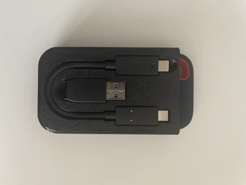 Hộp bảo vệ in 3D cho ổ cứng Sandisk Extreme Portable kèm ngăn chứa cáp - Image 1