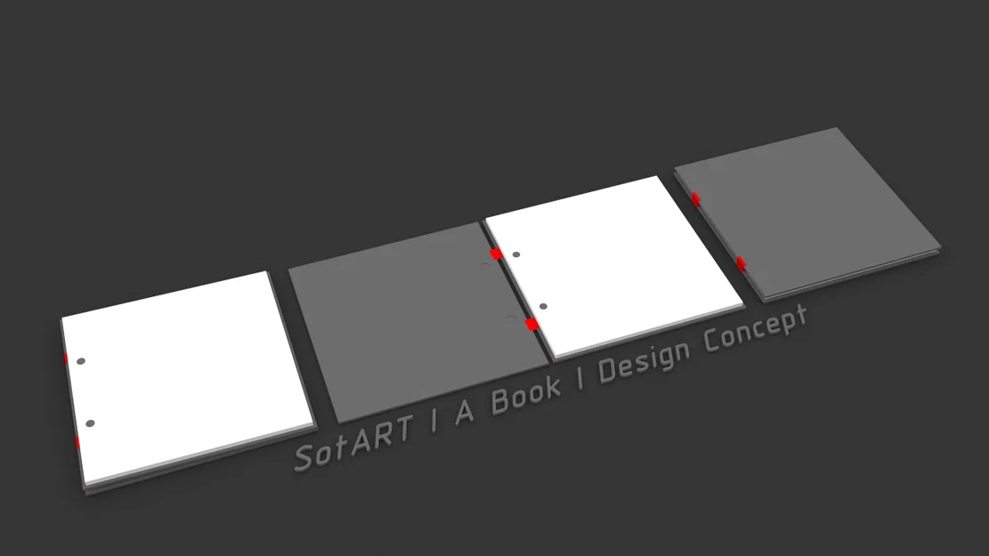 Bìa Sổ Tay/Sổ Vẽ Modular In 3D "A Book (rev. 00)" - Image 1