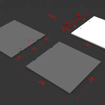 Bìa Sổ Tay/Sổ Vẽ Modular In 3D "A Book (rev. 00)"