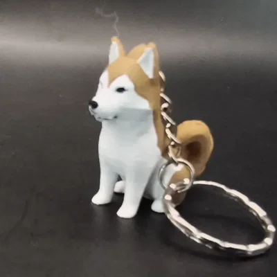 Móc khóa hình chó Husky