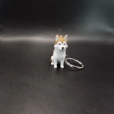 Móc khóa hình chó Husky