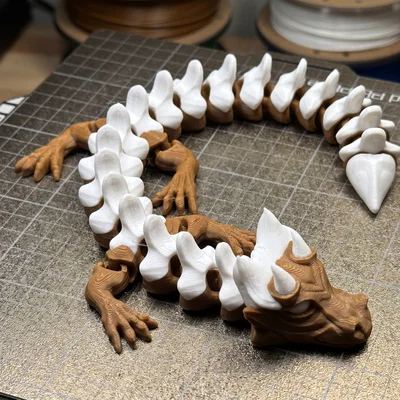 Bone Crest Dragon - Mô hình rồng khớp nối in nguyên khối