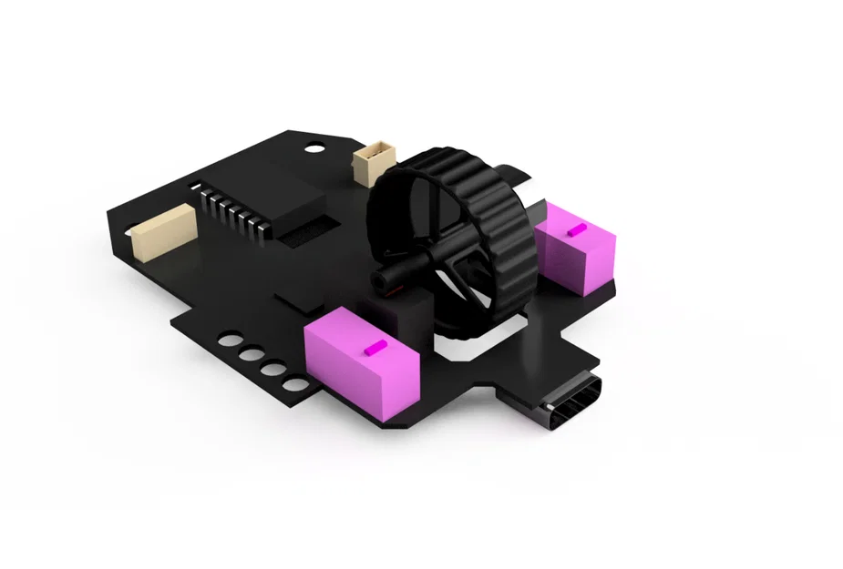 Mô hình 3D PCB cho dòng chuột VXE R1 Series - Image 1