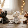 Bộ Ba Tượng Khủng Long Triceratops Dễ Thương - Trang Trí Bàn Phong Cách Boho - Thumbnail 1
