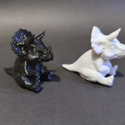 Bộ Ba Tượng Khủng Long Triceratops Dễ Thương - Trang Trí Bàn Phong Cách Boho