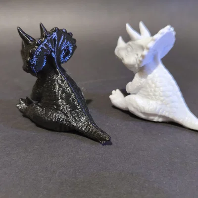 Bộ Ba Tượng Khủng Long Triceratops Dễ Thương - Trang Trí Bàn Phong Cách Boho