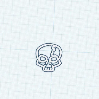 Mô hình đầu lâu cách điệu (Skeleton Head) đơn giản cho in 3D