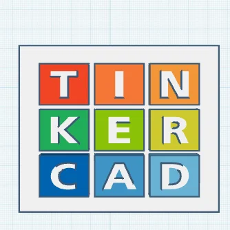 Mô hình logo Tinkercad in 3D trang trí bàn làm việc