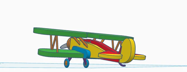 Mô hình máy bay đồ chơi 3D cổ điển dễ in - Image 1