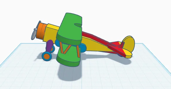 Mô hình máy bay đồ chơi 3D cổ điển dễ in - Image 2