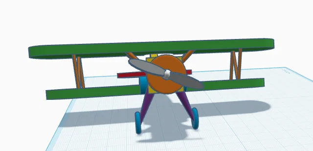 Mô hình máy bay đồ chơi 3D cổ điển dễ in - Image 3