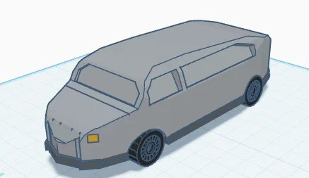 Mô hình xe ô tô đồ chơi dáng dài đơn giản in 3D - Image 2