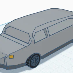 Mô hình xe ô tô đồ chơi dáng dài đơn giản in 3D