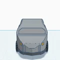 Mô hình xe ô tô đồ chơi dáng dài đơn giản in 3D - Thumbnail 3