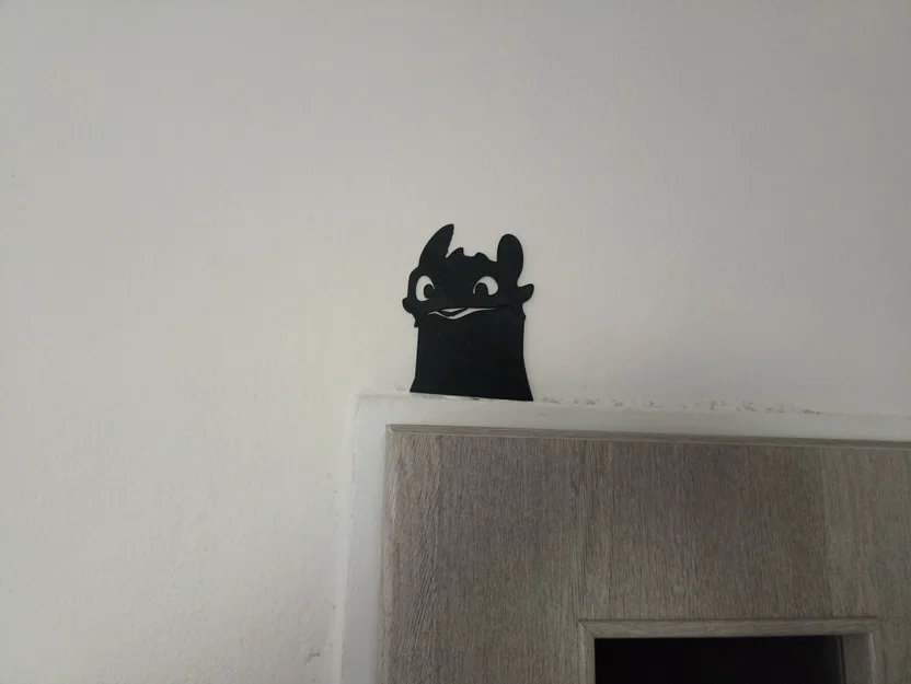 Vật phẩm trang trí cửa hình Rồng đêm Night Fury Toothless - Image 1