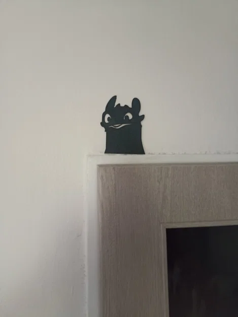 Vật phẩm trang trí cửa hình Rồng đêm Night Fury Toothless - Image 2