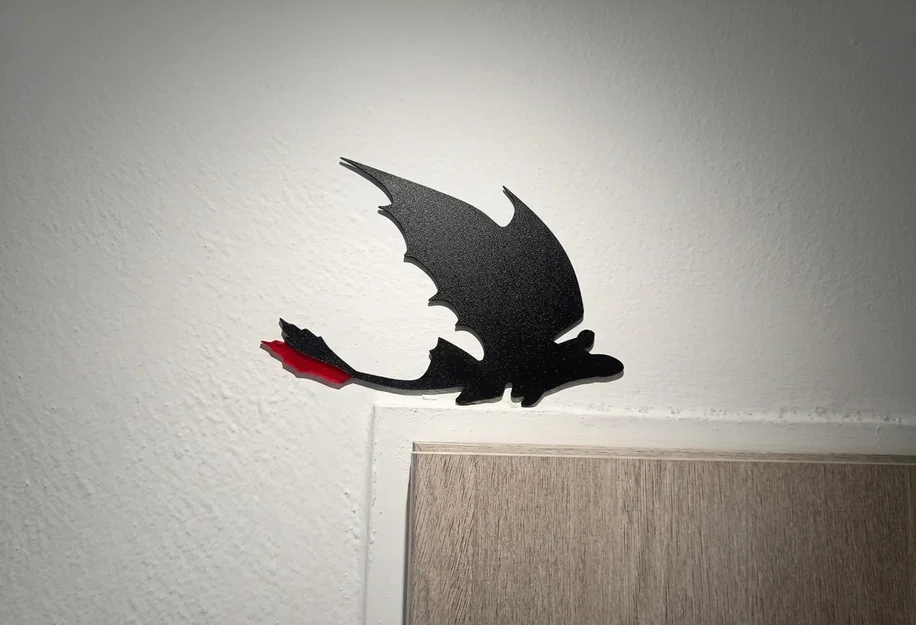 Đồ trang trí cửa hình rồng Night Fury Toothless - Image 1