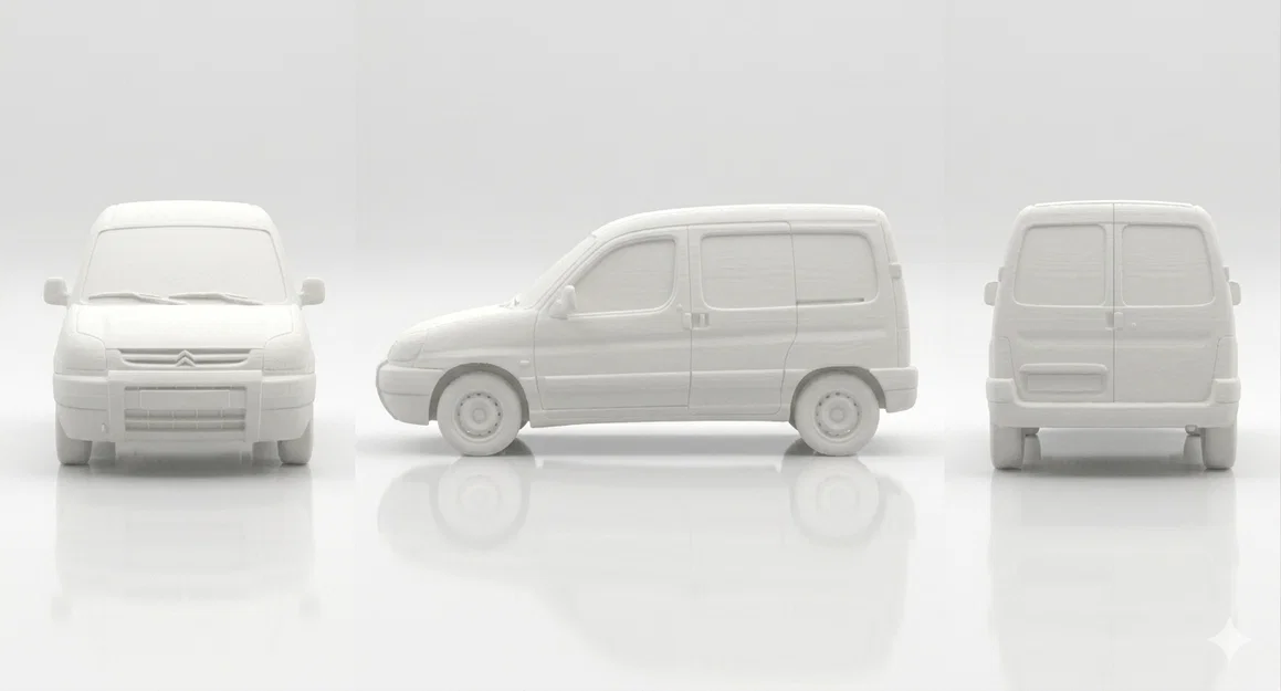 Mô hình xe van Citroën Berlingo in 3D tinh xảo - File STL chất lượng - Image 1