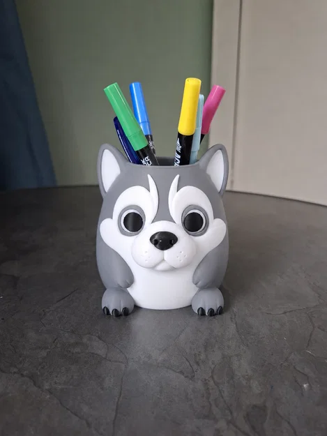 Ống cắm bút hình cún Husky siêu dễ thương - Image 2