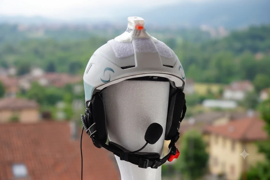 Ngàm gắn tai nghe bộ đàm cho nón dù lượn hở mặt (như Supair Pilot) - Image 6